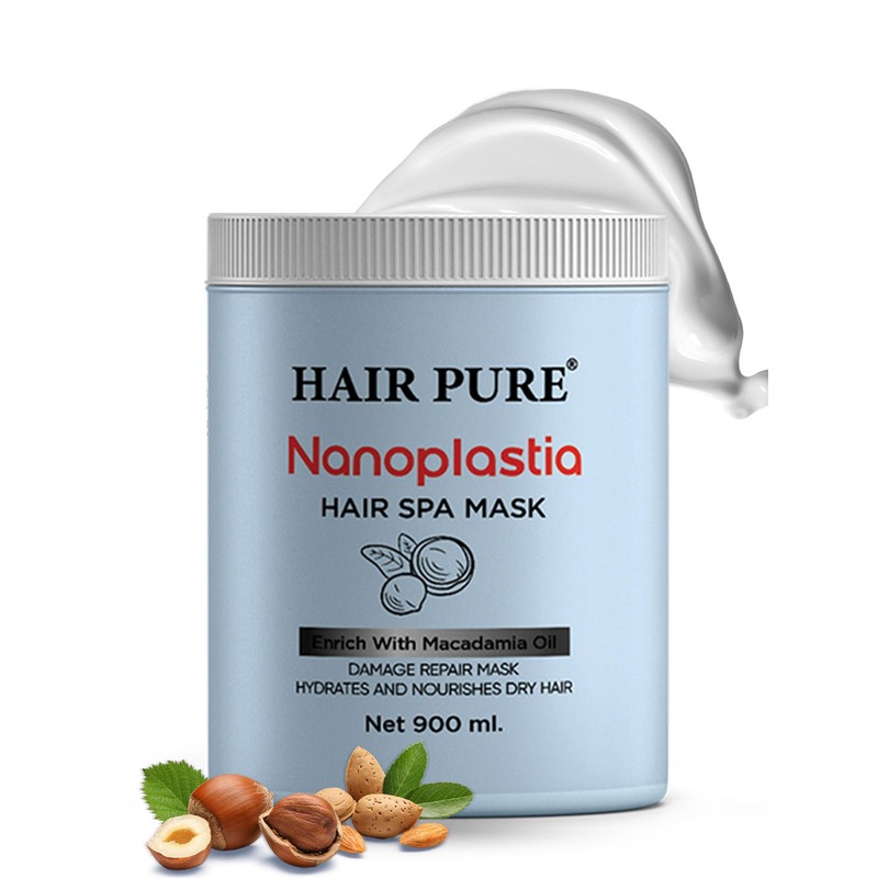 Hair Pure Nanoplastia Hair Spa Damage Repair Mask With Macadamia Oil – 900ml