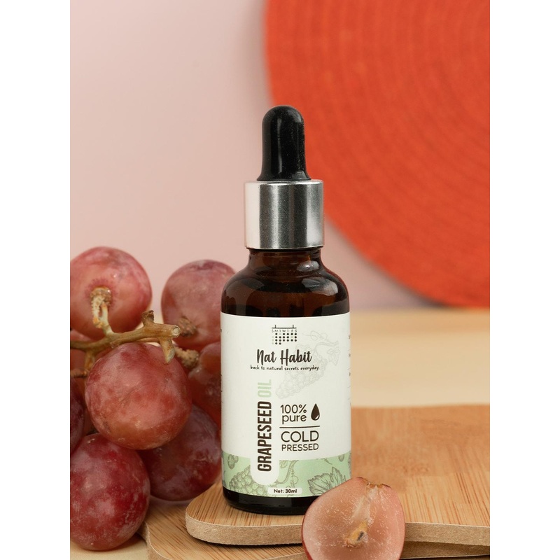 Nat Habit 100% Pure Cold Pressed Grapeseed Body Oil for Dark Spot Treatment – 30 ml