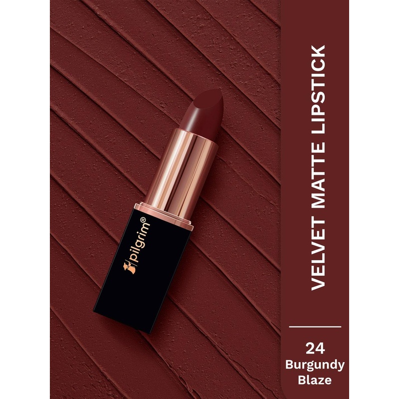 Pilgrim Matte Bullet Intense Colour Transferproof & Smudgeproof Lipstick-Burgundy Blaze 24