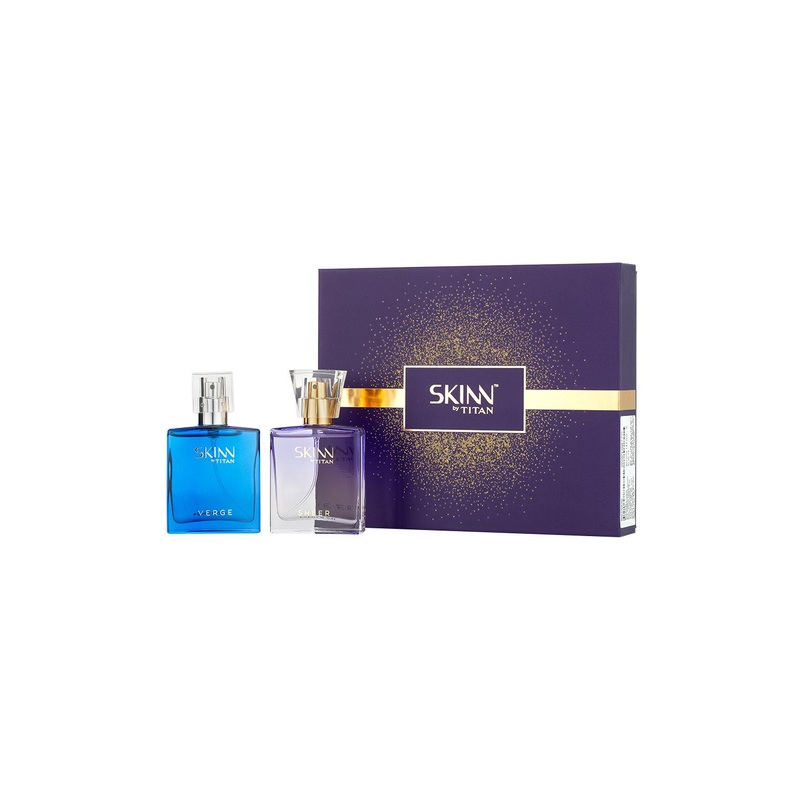 SKINN by Titan Set of 2 Verge & Sheer Mini Gift Set Perfumes for His & Her
