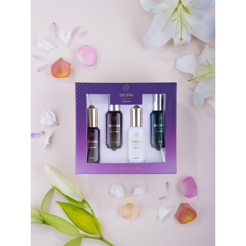 SKINN Unisex Set of 4 24Seven Gift Pack EDP – 20 ml Each