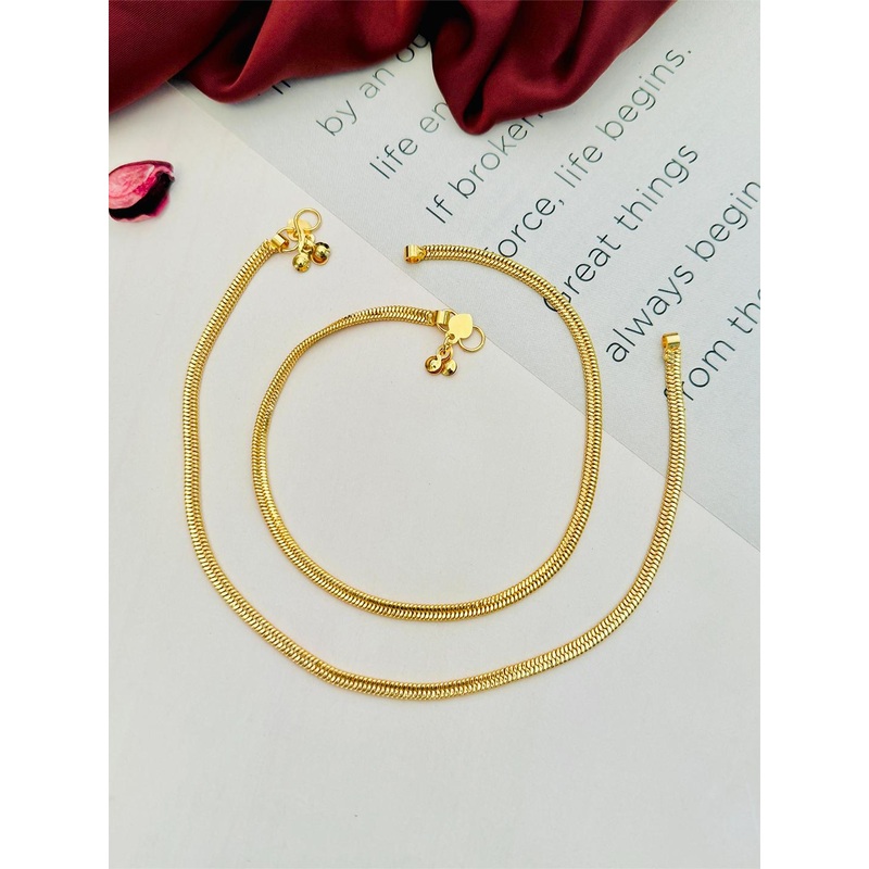 Anouk Set Of 2 Gold-Plated Anklets