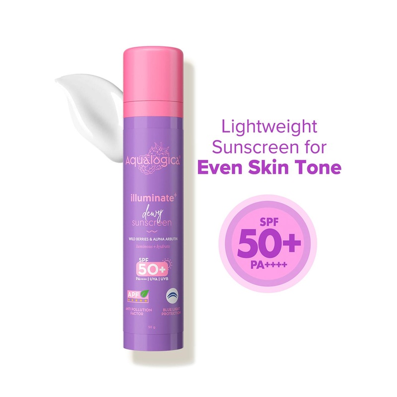 Aqualogica Illuminate+ Dewy Sunscreen SPF 50+ PA++++ – 50g
