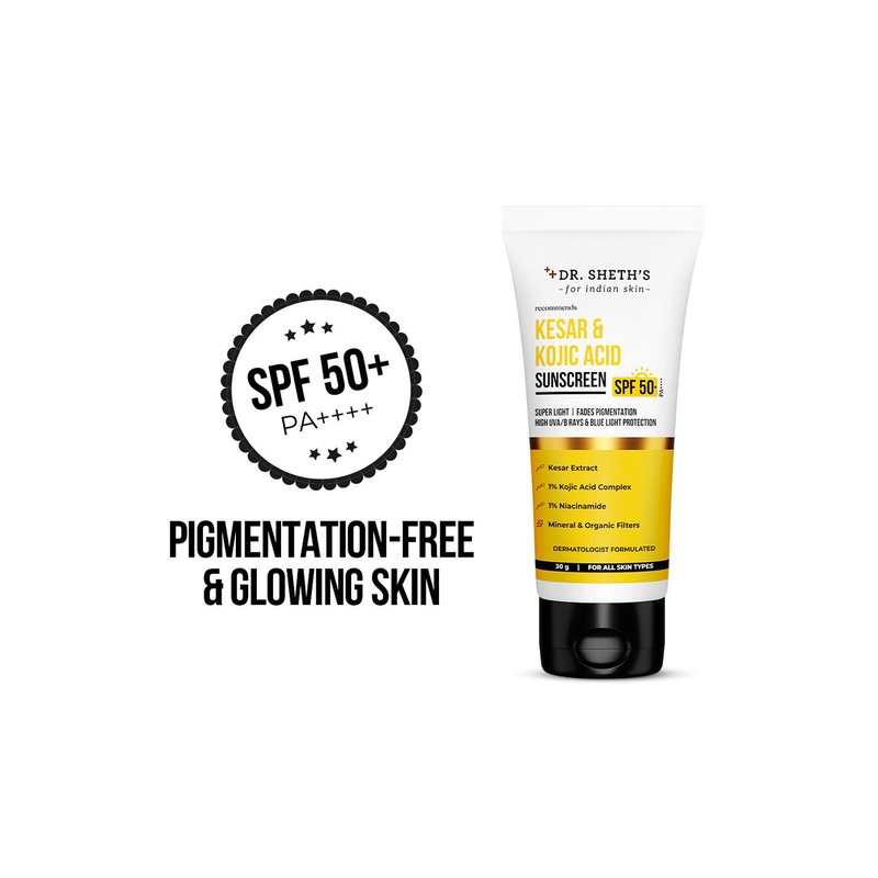 DR. SHETHS Kesar & Kojic Acid Sunscreen SPF 50+ PA++++ – 30g