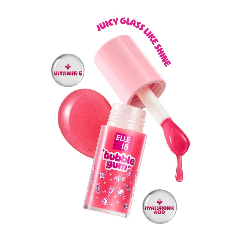 ELLE 18 Bubblegum Pigmented Lip Gloss Jelly for Fuller Lips 5ml – Cherry