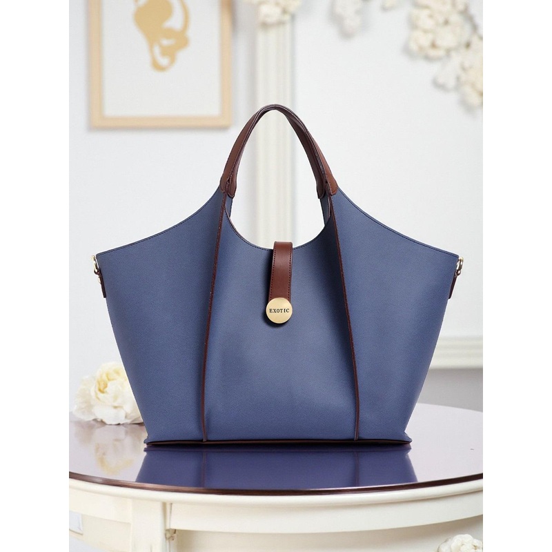 Exotic Textured Oversized Structured Tote Bag With Tasselled