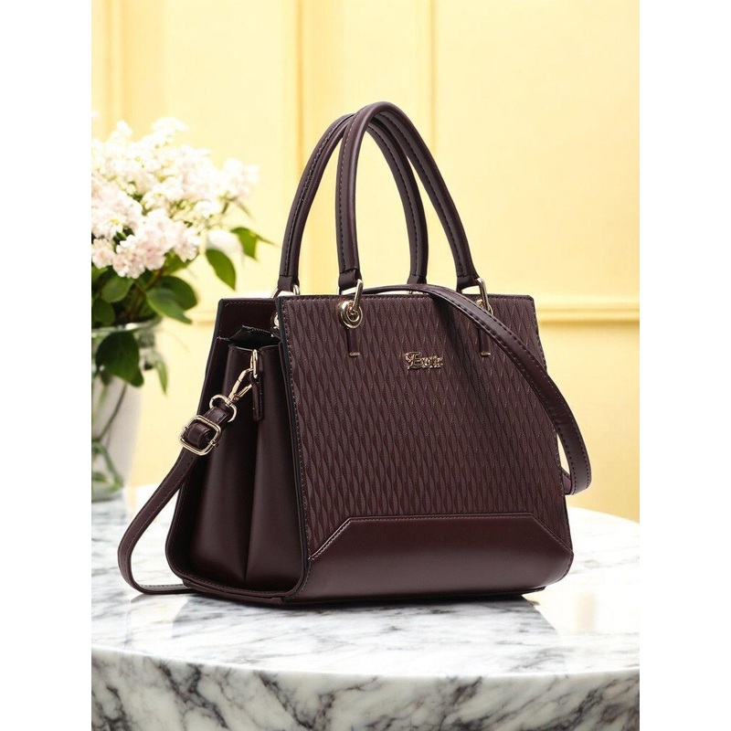 Exotic Women Textured Shopper Leather Satchel Bag