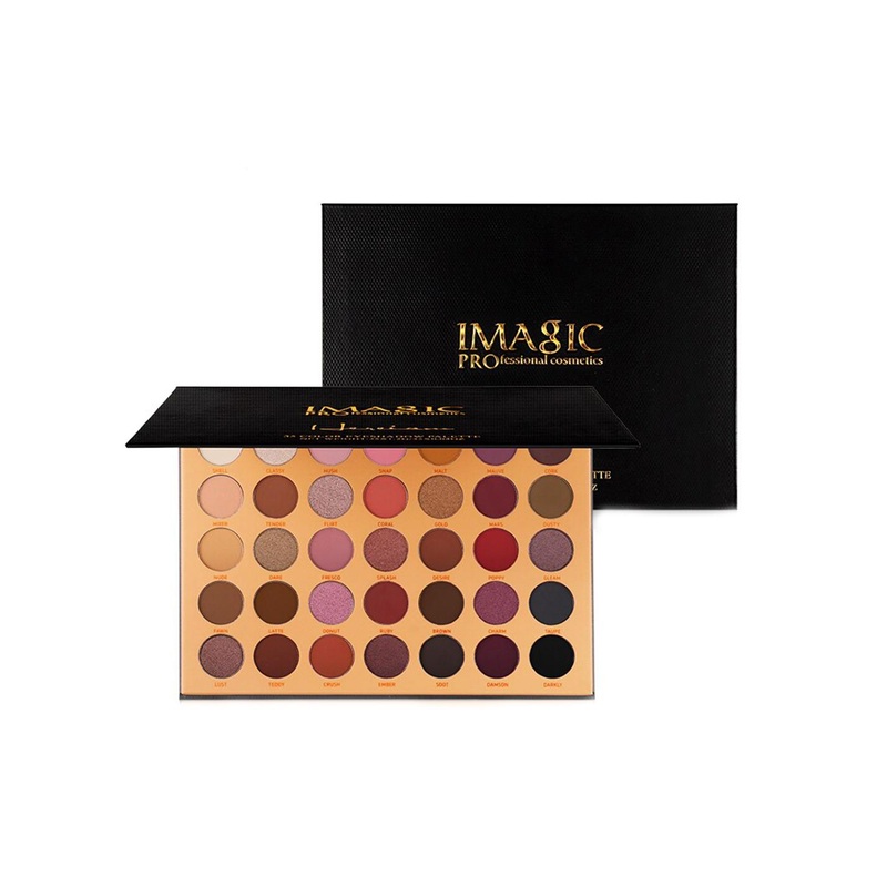 IMAGIC Professional Cosmetics Elegant Black 35 Colors Eyeshadow Palette – Shade EY325