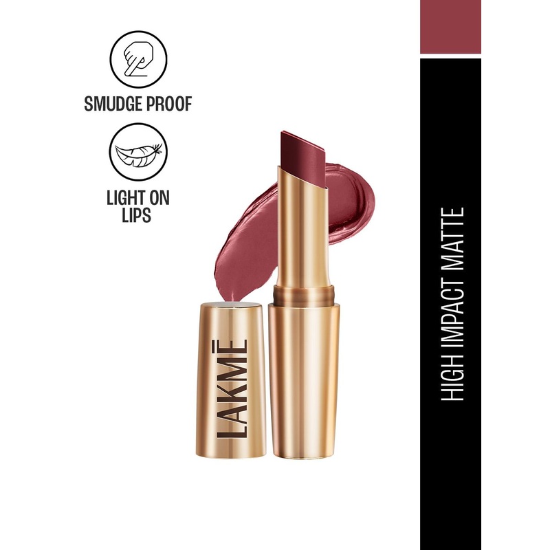 Lakme 9to5 Powerplay Priming Matte Lipstick With Vit E Lasts 16Hr 3.6g – Rosy Sunday