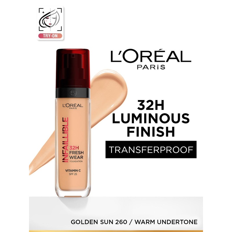 LOreal Paris Infallible 32H Fresh Wear Foundation 30 ml – Golden Sun 260