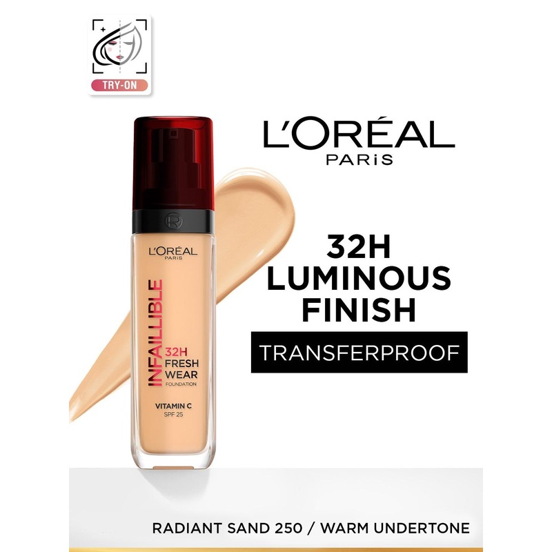 LOreal Paris Infallible 32H Fresh Wear Foundation 30 ml – Radiant Sand 250