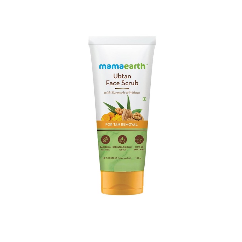 Mamaearth Ubtan Face Scrub With Turmeric & Walnut For Tan Removal – 100g