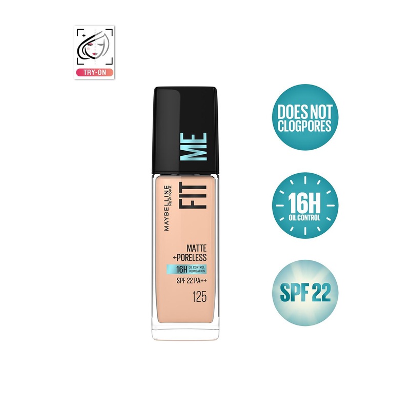 Maybelline Fit Me Tube Matte + Poreless with SPF Foundation – 125,  30 ml