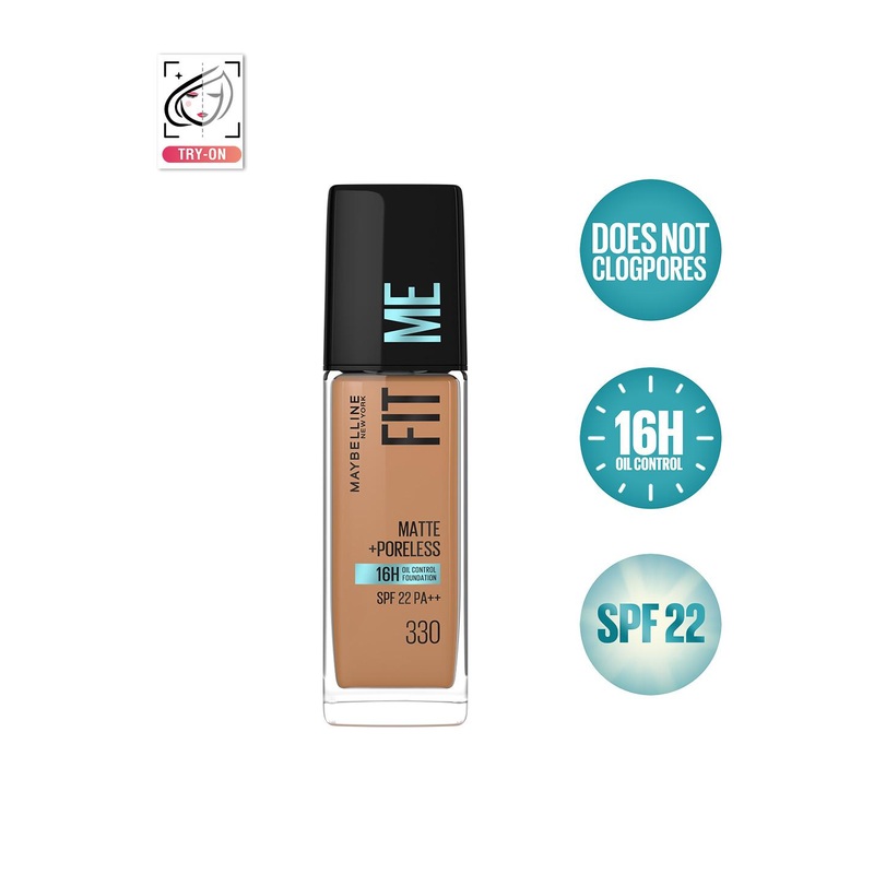 Maybelline New York Fit Me Normal to Oily Matte Poreless Foundation – Toffee 330 30 ml