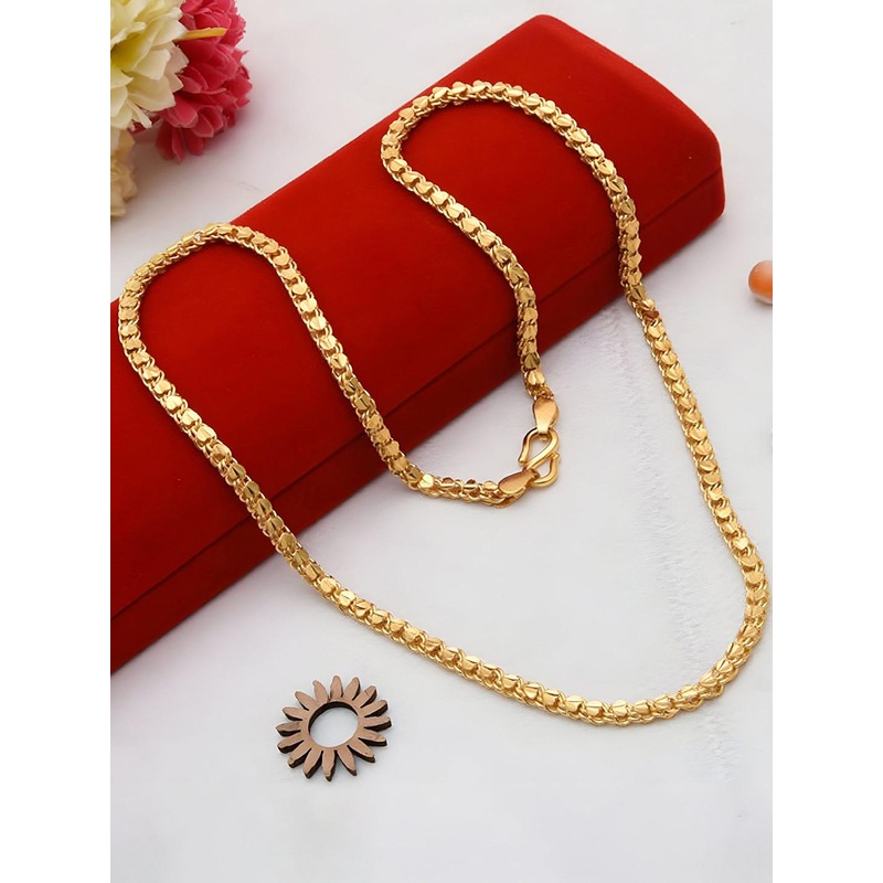 Minprice Brass Gold-Plated Handcrafted Chain