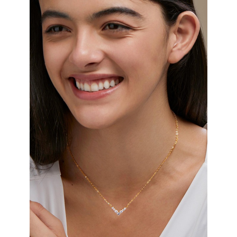 MINUTIAE Gold-Plated Stone Studded Necklace