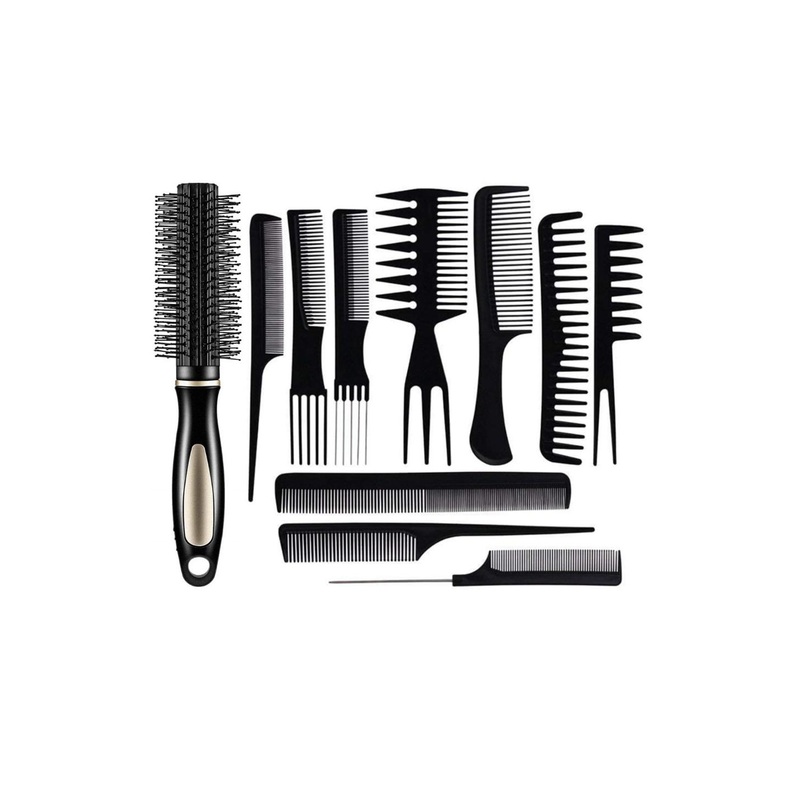 NANCY AJRAM Set Of 11 Salon Hair Brush With Round Comb For Blow Drying & Hair Styling