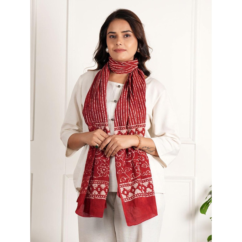 Style Shoes Women Dyed Printed Pure Cotton Scarf