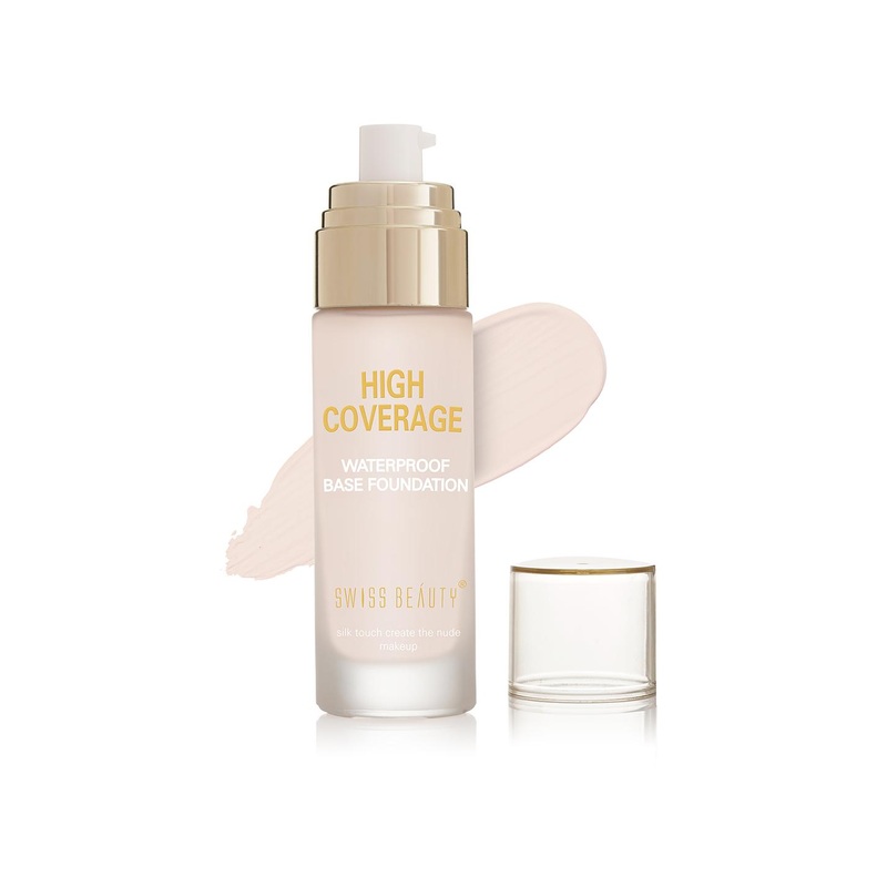 SWISS BEAUTY High Coverage Waterproof Base Foundation – White Ivory 01