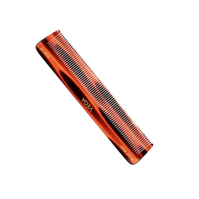 VEGA HMC-03 Handmade All Fine Tooth Dressing Hair Comb – Brown
