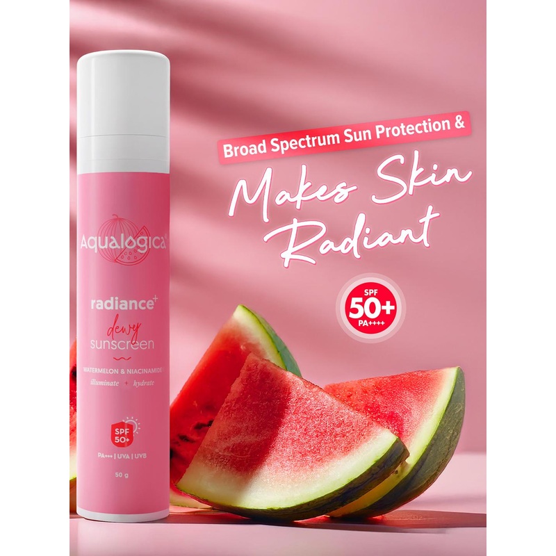 Aqualogica Lightweight SPF 50+ PA+++ Radiance & Dewy Sunscreen For Oily Skin 50g