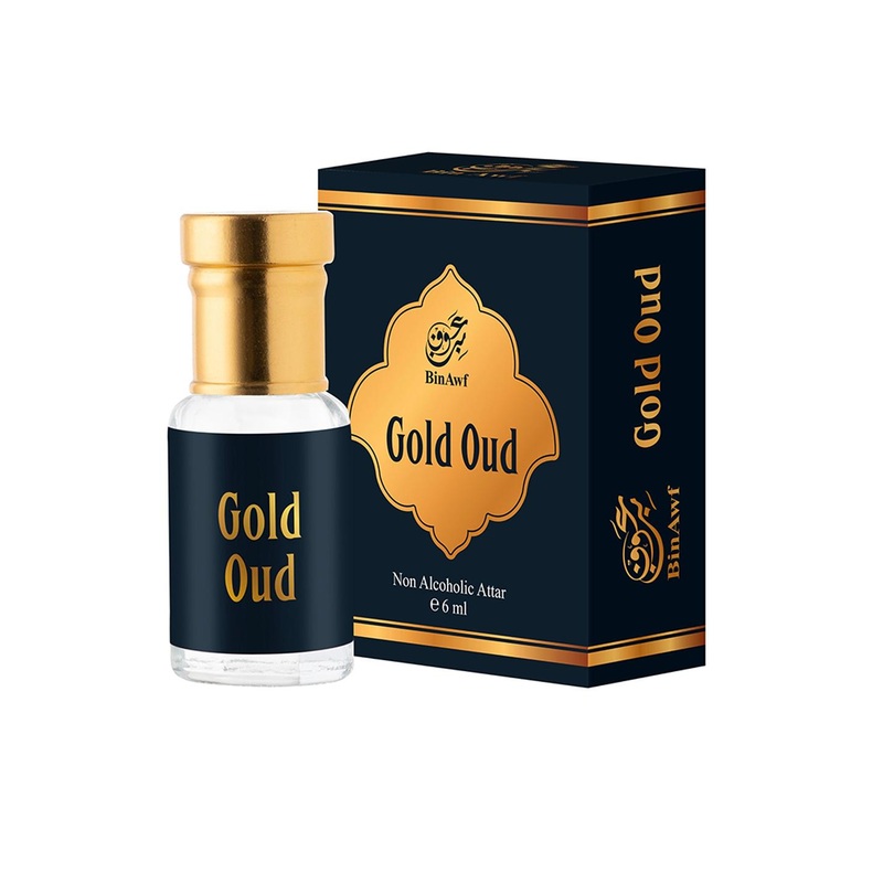 BinAwf Gold Oud Long Lasting  Attar – 6 ml