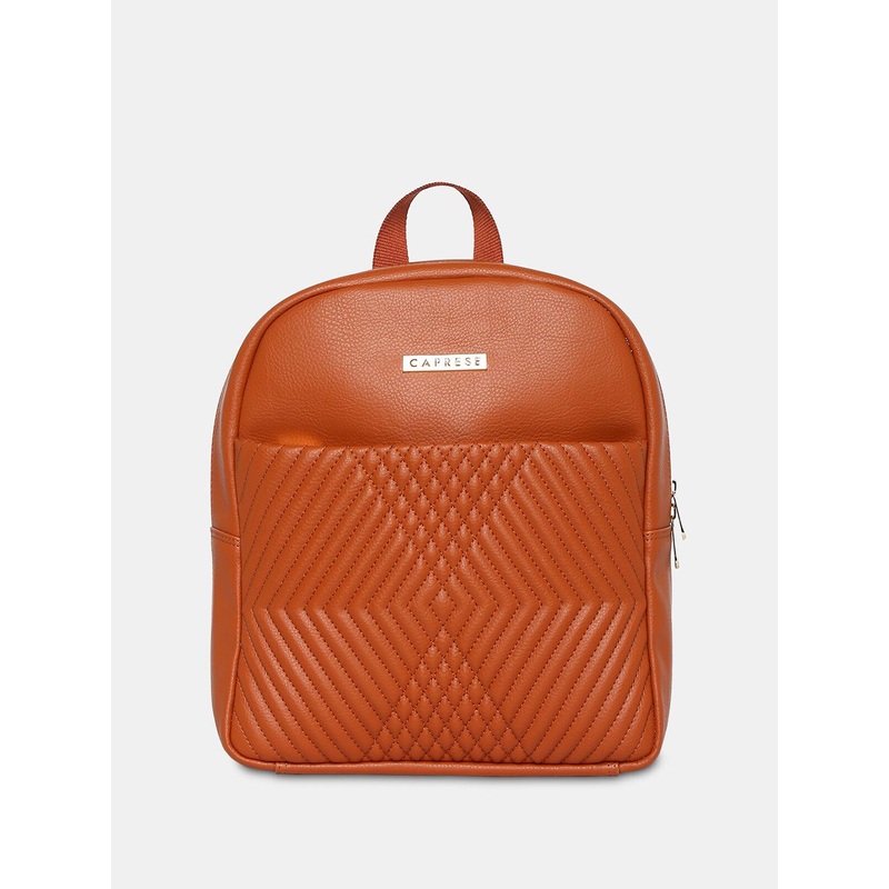 Caprese Leo Women Tan Medium Backpack