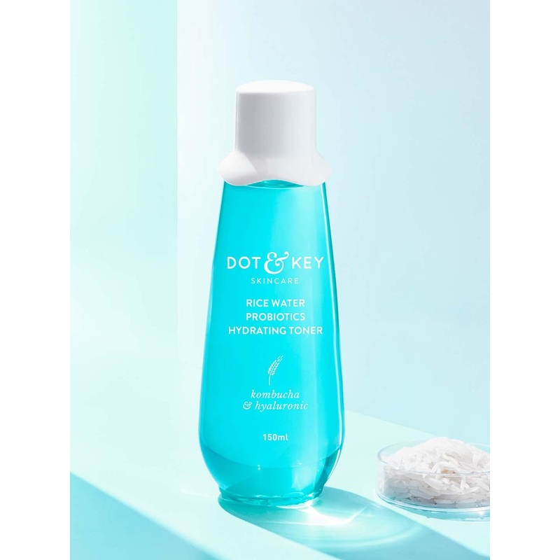 DOT & KEY Rice Water Hydrating Toner with Hyaluronic for Oily & Sensitive Skin – 150 ml