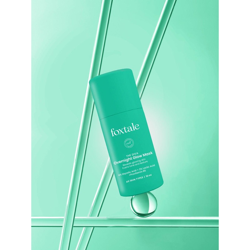 FoxTale Overnight Glow Mask 4% Glycolic Acid & 3% Lactic Acid – 10 ml