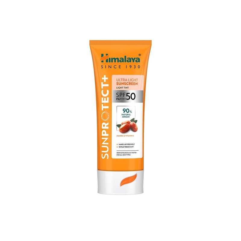 Himalaya SunProtect+ Ultra-Light Tint Sunscreen Cream with SPF50 & No White Cast – 50g