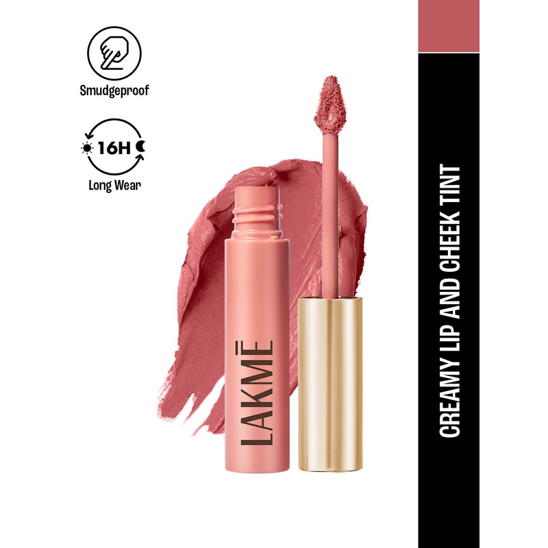 Lakme Double Duty 2in1 Lip & Cheek Mousse Matte Lipstick & Soft Blush 9g – Nude Cushion