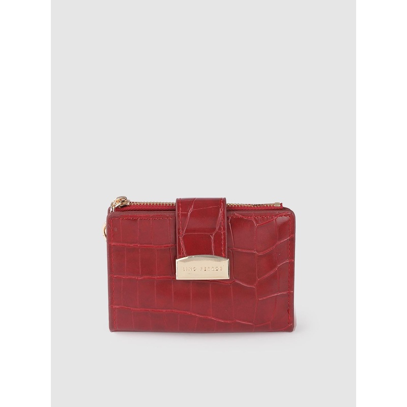 Lino Perros Women Red Animal Printed PU Zip Around Wallet