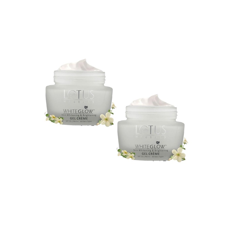 Lotus Herbals Whiteglow Set of 2 Skin Whitening & Brightening SPF 25 Gel Cream – 40 g each