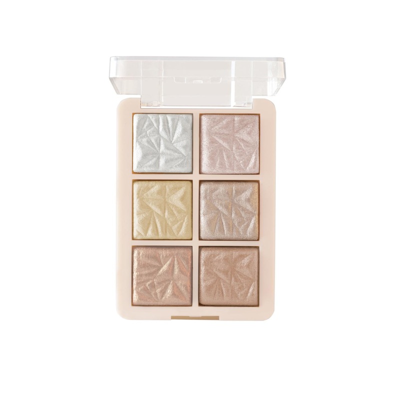 MARS Glowzilla Palette 6 Shade Long Lasting Illuminating Highlighter -12gm-Shade 01