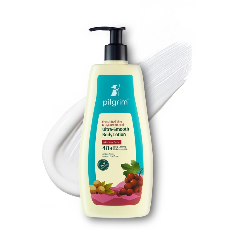 Pilgrim French Red Vine & Hyaluronic Acid Ultra-Smooth Body Lotion With Shea Butter -400ml