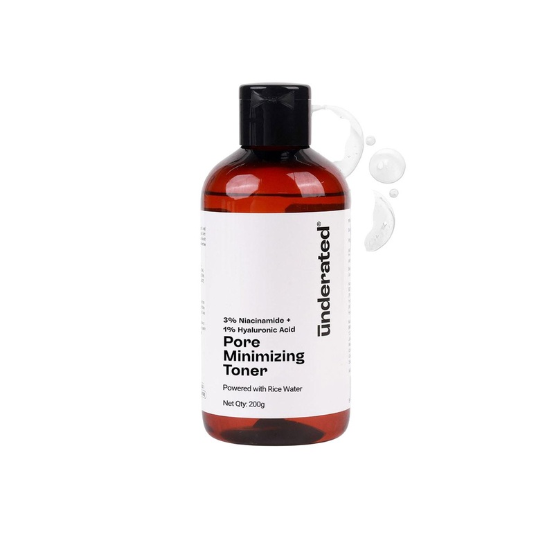 Underated 3% Niacinamide & 1% Hyaluronic Acid Pore Minimizing Toner – 200 ml