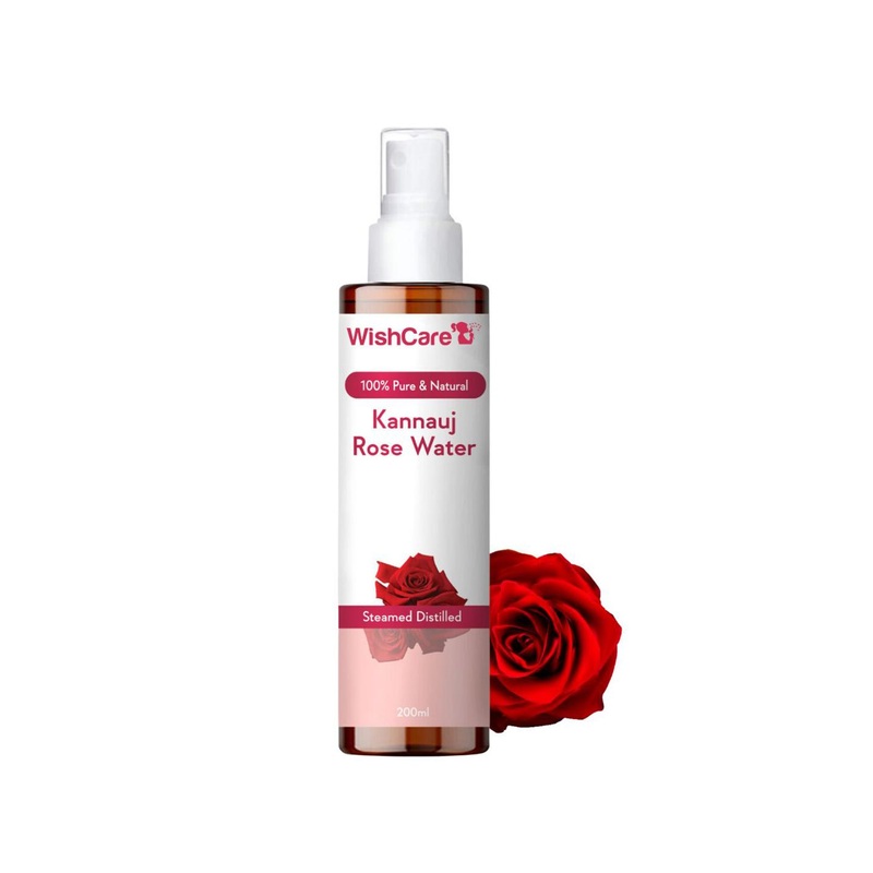 WishCare Unisex Red Pure & Natural Kannauj Rose Water For Skin, Face & Hair 200 ml