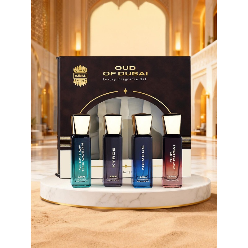 Ajmal Unisex Set Of 4 Ajmal Oud of Dubai Long Lasting EDP Perfume Giftset -20ML Each