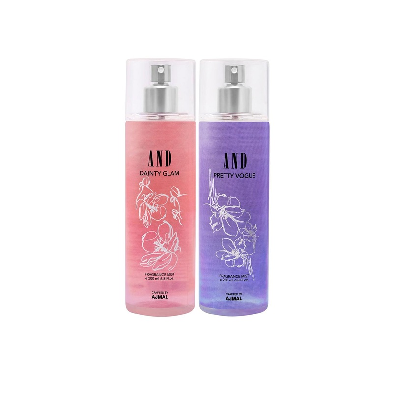 AND Women Set Of 2 Ajmal Pretty Vogue Fruity Scents & Dainty Glam Body Mists – 200ml Each