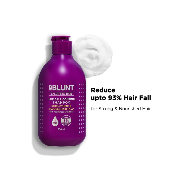 BBLUNT Hair Fall Control Shampoo with Pea Protein & Caffeine – 300 ml