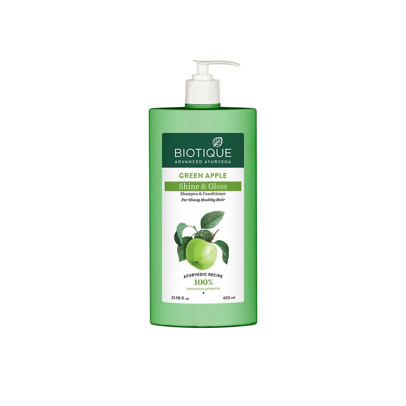 Biotique Green Apple Shine and Gloss Shampoo & Conditioner for Oily Hair 650 ml