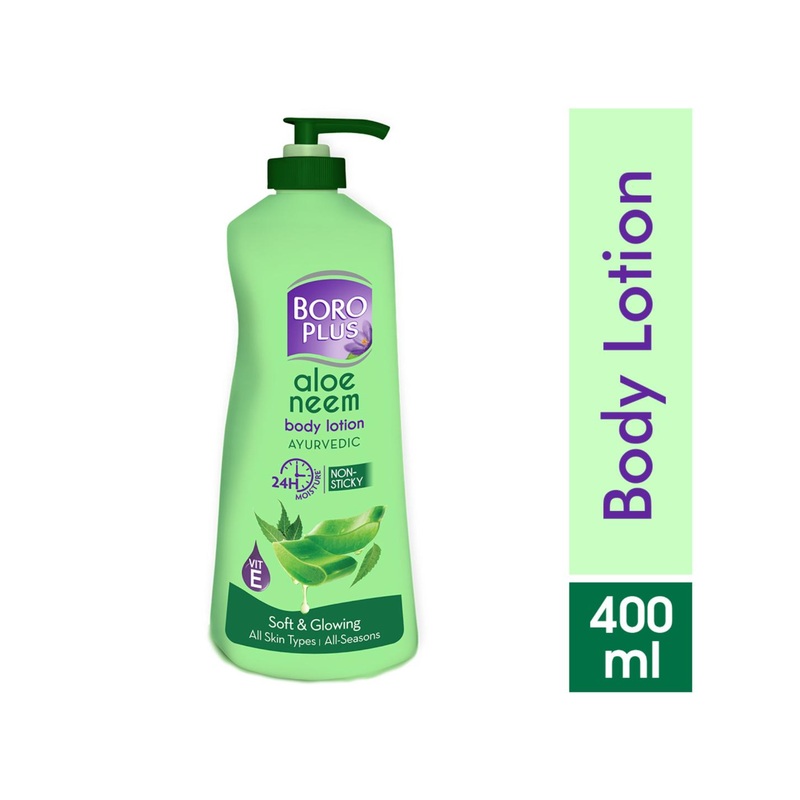 BOROPLUS Aloe Neem Body Lotion with Vitamin E for Soft & Glowing Skin – 400ml