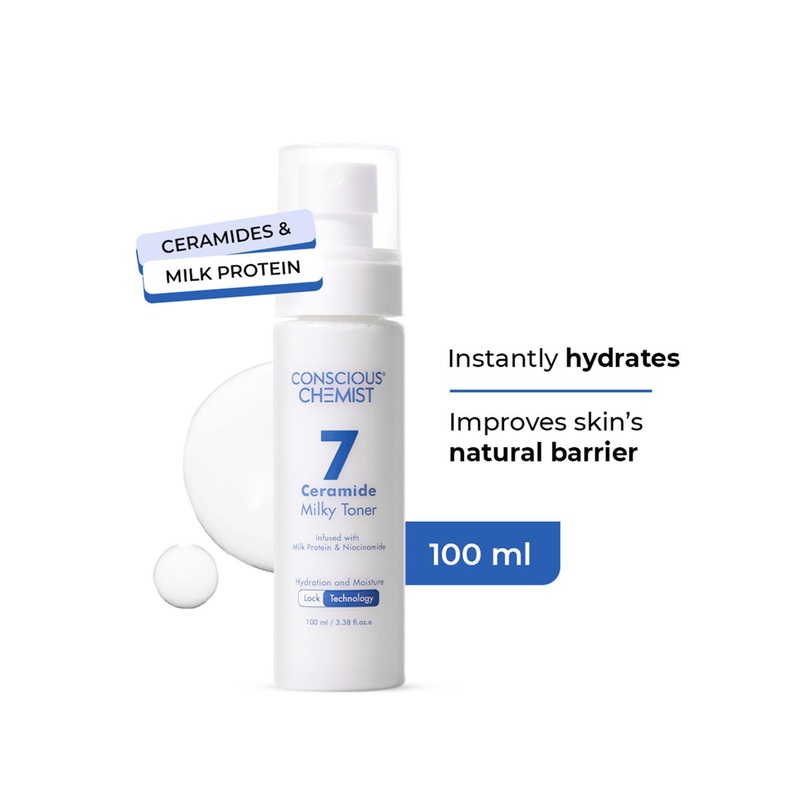 Conscious Chemist 7 Ceramide Milky Toner Infused With Milk Protein & Niacinamide – 100ml
