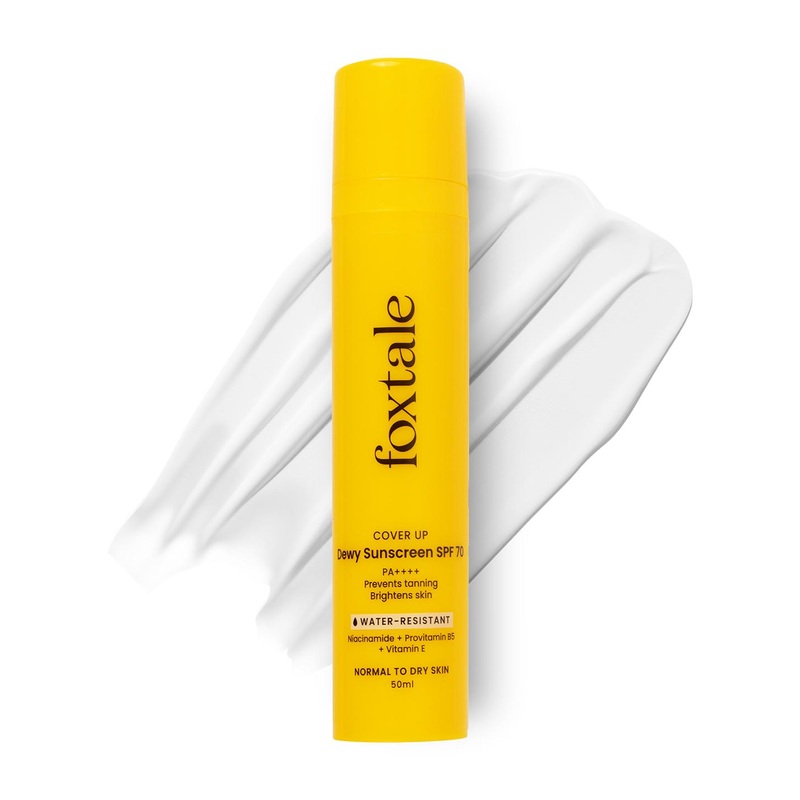 FoxTale SPF 70 PA++++ Dewy Sunscreen With Niacinamide, ProVit B5 & Vit E- 50ml