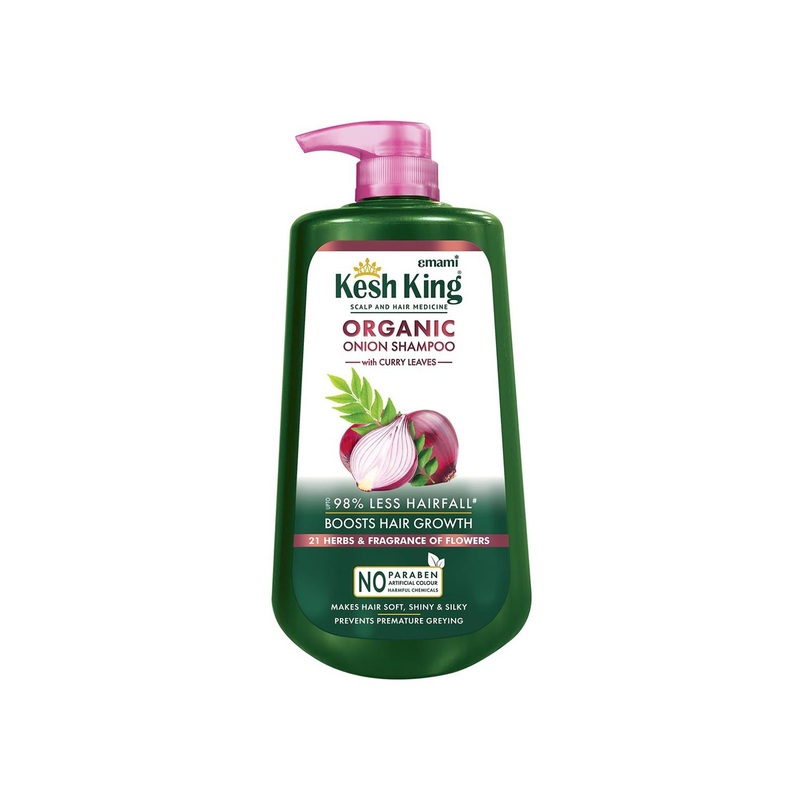 Kesh King Scalp & Hair Medicine Organic Onion Shampoo with Curry Leaves – 1 Litre