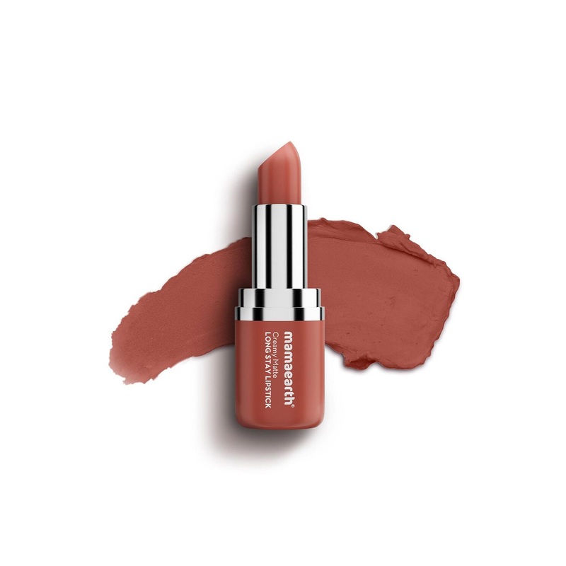 Mamaearth Creamy Matte Long Stay Lipstick With Murumuru Butter – Apricot Taupe