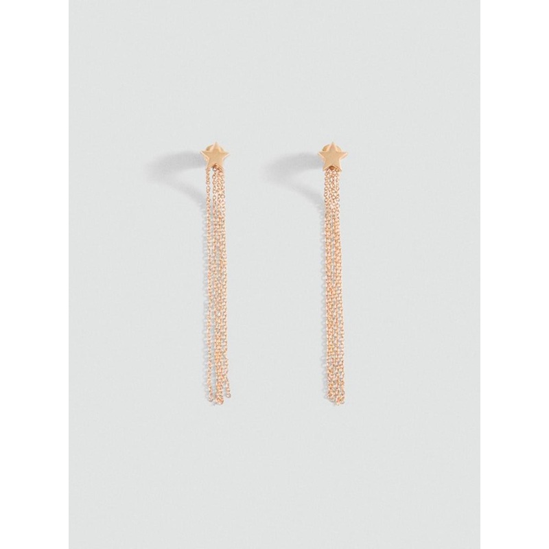 MANGO Star-Shaped Drop Earrings