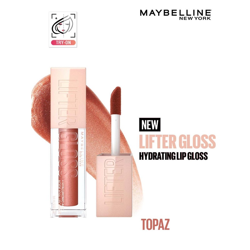 Maybelline New York Non-Sticky Tinted Lifter Lip Gloss with Hyaluronic Acid 5.4ml – Topaz
