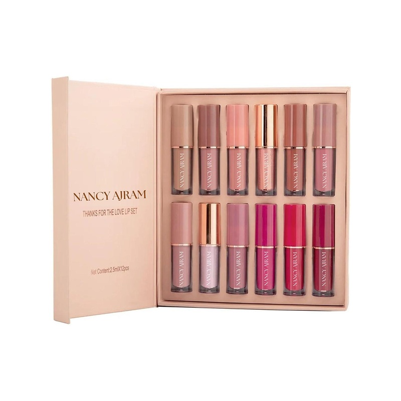 NANCY AJRAM Set Of 12 Liquid Lipstick – 2.5 ml – 01-02-03-04-05-06-07-08-09-10-11-12