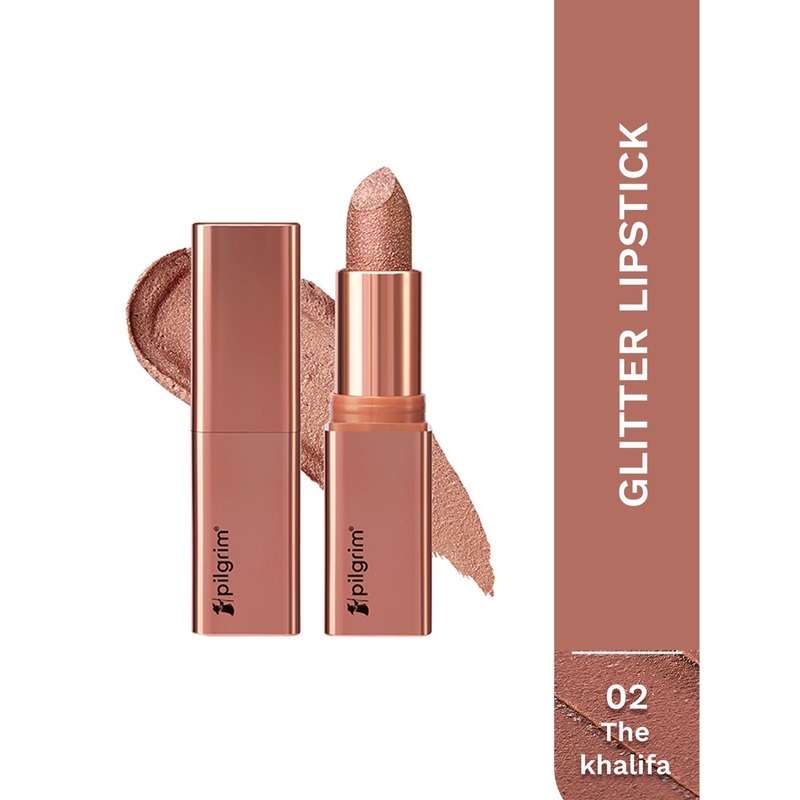 Pilgrim 3-D Glitter Formula With Matte Finish Lipstick- 4.2 g- The Khalifa- 02